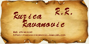 Ružica Ravanović vizit kartica